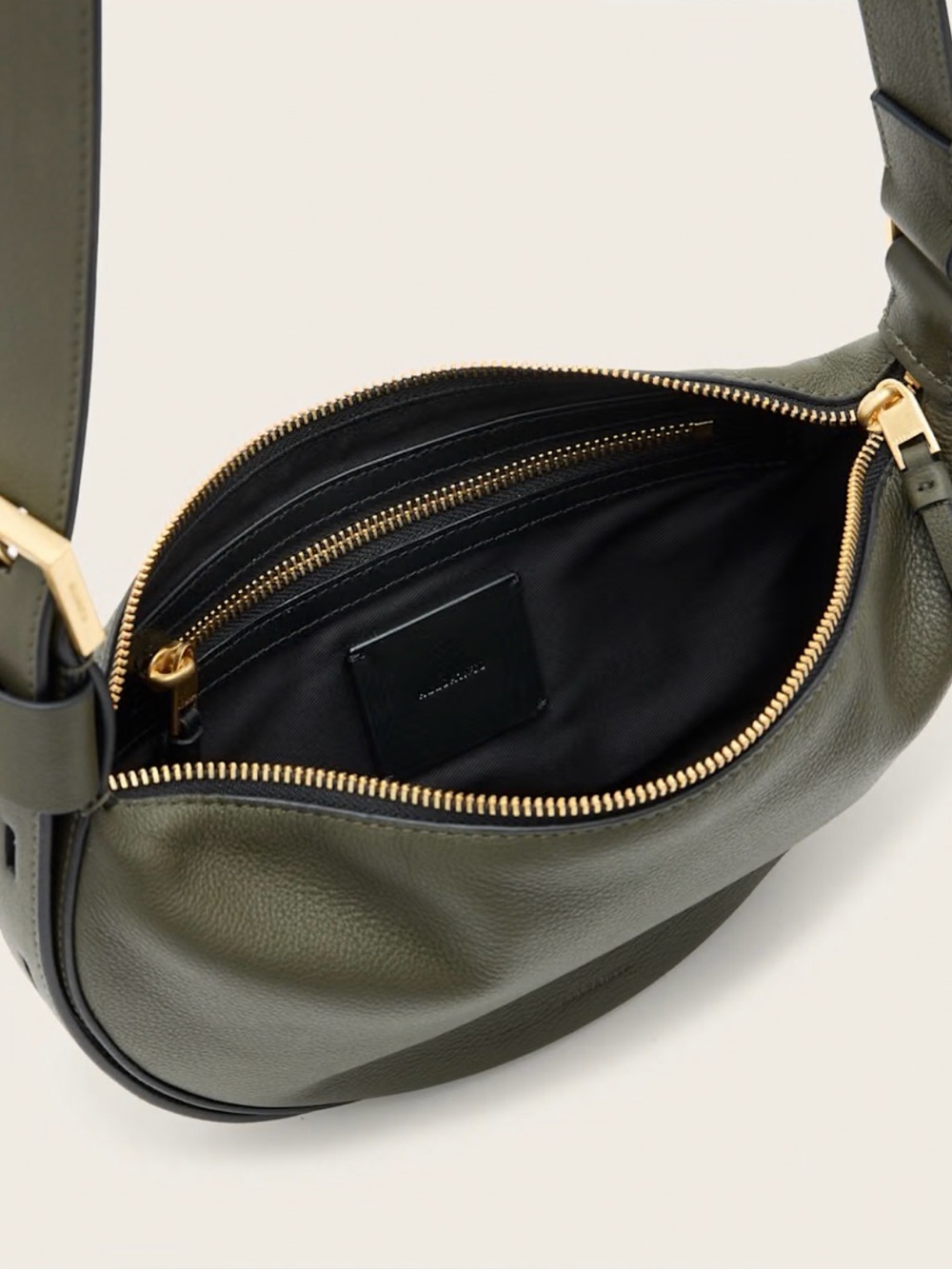 Allsaints Leather Half Moon Crossbody bag - Picture 5 of 13